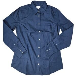 J. Crew Factory Jeweled button-up cotton‎ poplin shirt in signature fit XS NWT